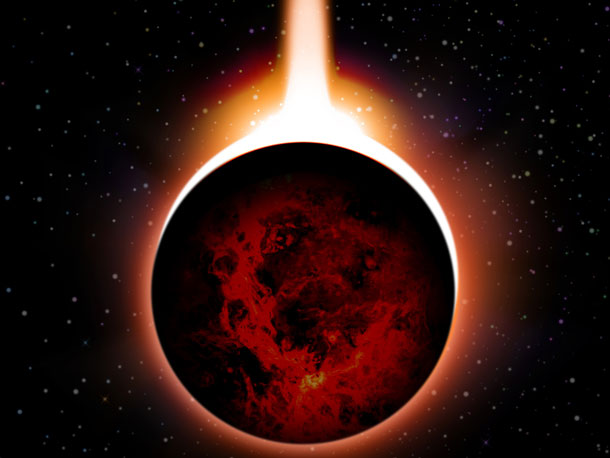 太陽から熱を受け続ける地球